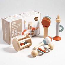 Toddler Musical Instruments Montessori Wooden Percussion Instruments Toy For Kids Baby Preschool Educational Musical Toys Set