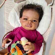 20inch Reborn Baby Dolls Black Girls Silicone Baby Girl Lifelike Baby Dolls Girls Realistic Babies Cheap That Look Like A Real Baby Newborn Toddler