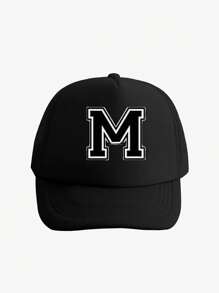 1pc Kid's 26-Letter Baseball Hat, Fashionable And Versatile Mesh Breathable Sun Hat, Suitable For Daily Outings In Spring And Summer, Suitable For Use As A Gift