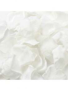 100/1000 Pétalos de rosa blanca artificial, aptos para decoraciones de bodas y fiestas. Agregan un toque romántico al Día de San Valentín y son perfectos para decorar el centro de la mesa de cena. Estos pétalos también se pueden usar para crear una sorpresa para propuestas de matrimonio, convirtiéndolos en un regalo ideal para el Día de San Valentín.