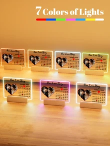 1 chiếc đèn ngủ nhỏ bằng acrylic tông màu ấm có thể tùy chỉnh, món quà cá nhân hóa độc đáo phù hợp cho các cặp đôi, kỷ niệm, Ngày Valentine, sinh nhật, đám cưới, Ngày của Mẹ, Ngày của Cha, quà tặng cho bạn thân, mẹ, bố, người yêu, bạn gái, bạn trai, vợ, chồng, bạn bè - Lịch tình yêu hình chữ nhật ngược lớn 1 trang - Xem 4