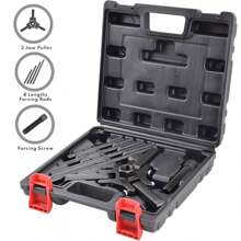 Harmonic Balancer Puller Pulley Crank Removal Kit Engine Motor Rod Auto LS GM - Black - View 2