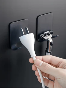 10pcs Multi-Function Power Plug Hooks, Manual Razor Hooks Without Drilling, Razor Storage Rack - Multicolor - View 7
