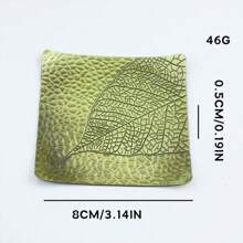 1pc Classical Japanese Style Square Leaf Pattern Polished Metal Coaster - Round Alloy Heat-Resistant Coaster, Suitable For Cups And Mugs, Perfect Home Decor, Polished Metal