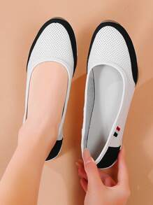 Zapatos planos simples para mujer, cómodos con suela blanda y talla grande, bestsellers con diseño transpirable y antideslizante, nuevos zapatos cómodos para caminar de unicolor para primavera/verano