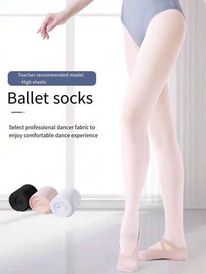 1pc Ballet Dance Tights, Thin 80D Stirrup Stirrup Leggings Suitable For Teens Under 16 Years Old, Spring/Summer