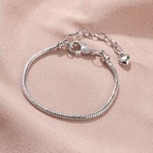 1pc Large Hole European Pearl Copper Chain 19cm Lobster Buckle Bracelet Basic Chain DIY Bracelet Accessories Bracelet