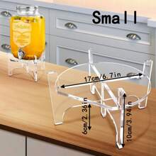 7.87英寸亚克力饮料分配器支架，可放置饮料罐和水壶，落地式分配器底座，适用于派对、家庭、餐饮活动 - 透明 - 查看 14