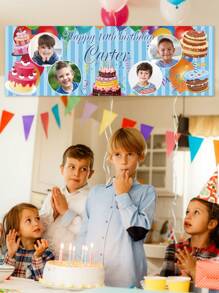 Custom Happy Birthday Banner Customized Birthday Banner With Photo Name Personalized Banner For Birthday Party Decor Indoor Or Outdoor Birthday Party Supplies For Boys Girls Boy Girl