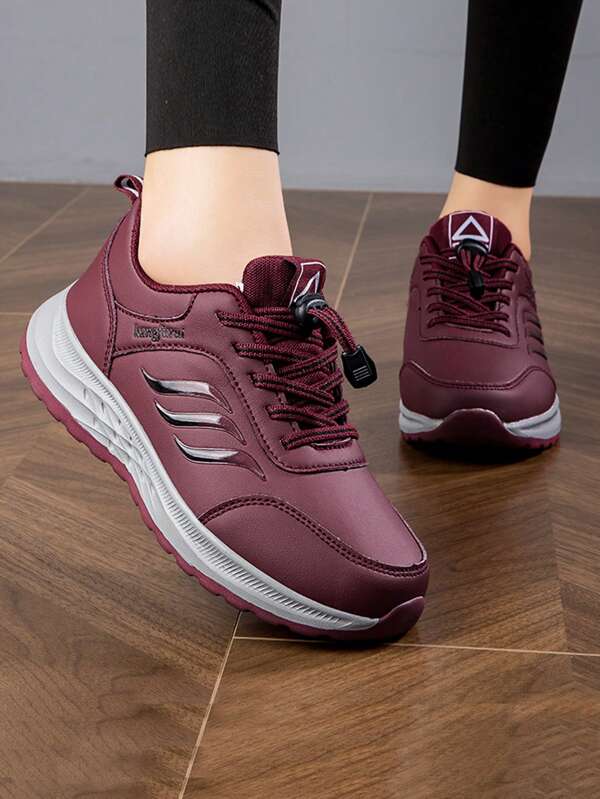 Zapatos deportivos cómodos, transpirables y antideslizantes con amortiguación para adolescentes, zapatillas deportivas de moda casual con cierre elástico sin cordones, fácil de poner y quitar