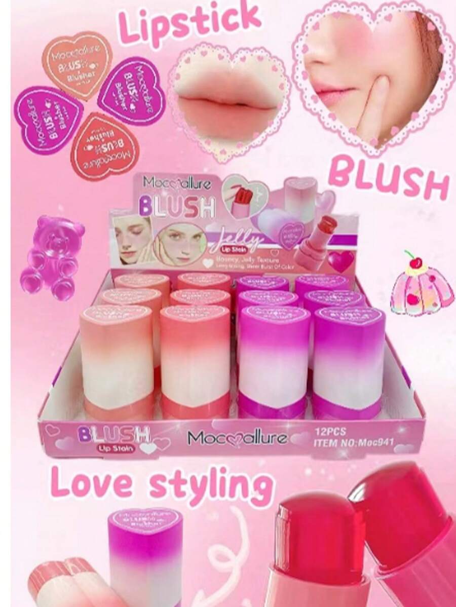 New Jelly Blush Lipstick - 12Pieces - View 1
