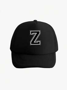 1pc Kid's 26-Letter Baseball Hat, Fashionable And Versatile Mesh Breathable Sun Hat, Suitable For Daily Outings In Spring And Summer, Suitable For Use As A Gift
