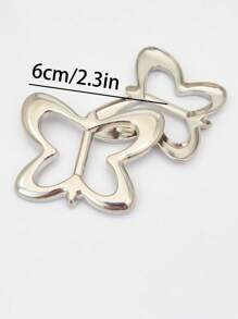 4pcs Multifunctional Clothing Corner Buckles, Round/Heart-Shaped For T-Shirt Hemming, Scarf Clamps, Spring/Summer - Silver - View 5