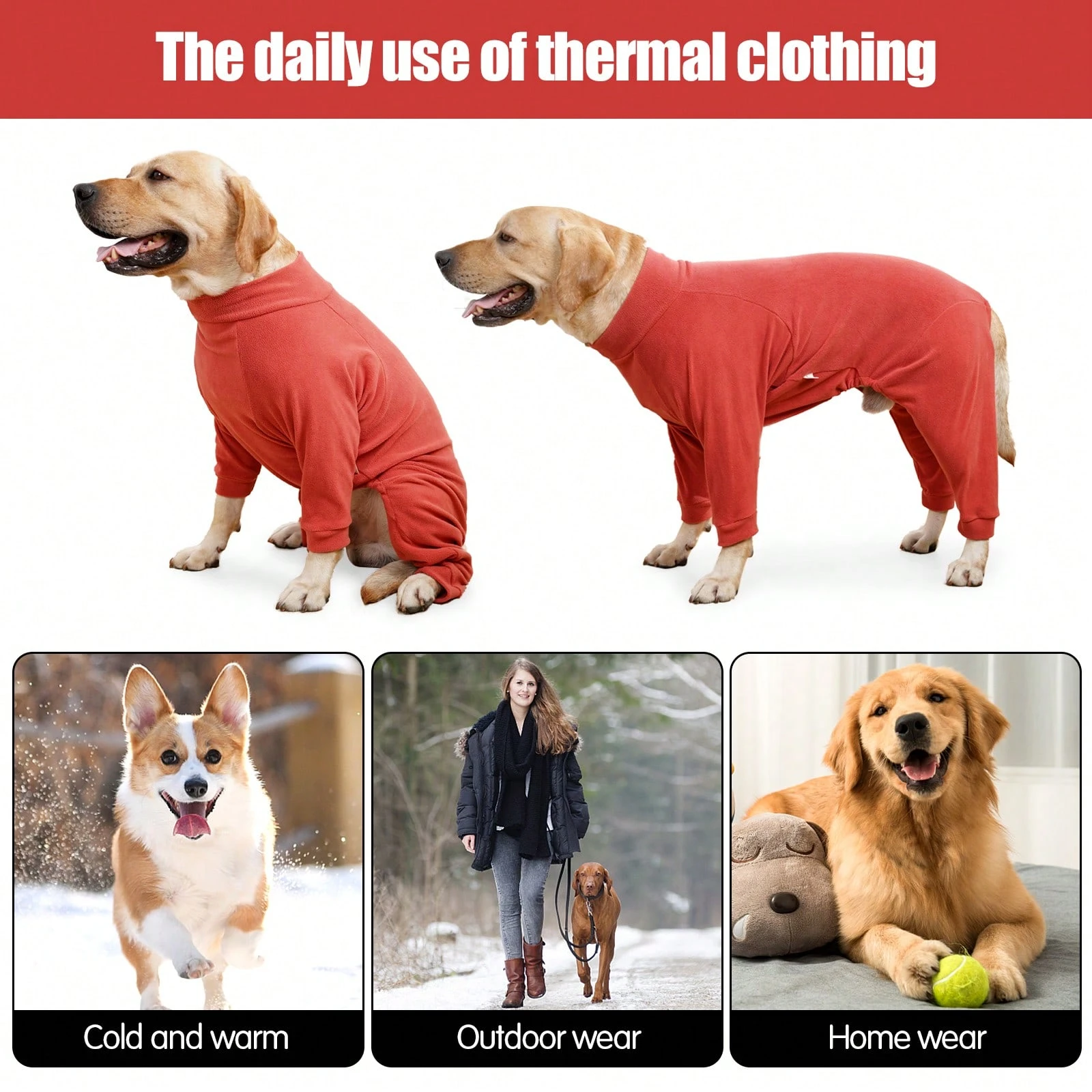 Picture of Dog Pullover Pajamas Home Wear, Dog Recovery Suit Pet Jacket Vest Cozy ...