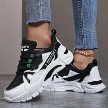 Women's Thick Sole Fashionable Casual Sports Running Shoes, Comfortable And Lightweight For Outdoor Leisure