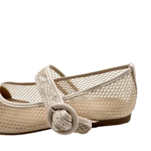 Ballerines semi-transparentes pour femmes avec sangle réglable, marque JZ Brothers - Beige - Voir 5