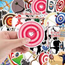 50PCS Shooting Stickers Vinyl Aesthetics Stickers Scrapbooking, Diary, Bumper, Skateboard, Water Bottle, Cartoon, Hard Hat, Car Stickers And Decals