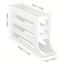 1 pieza Dispensador automático de huevos - Material de PP, apto para almacenamiento y organización en la puerta lateral del refrigerador, cestas, cajas y recipientes del hogar, horneado, rollos de huevo, bandejas de huevo, rejillas de enfriamiento