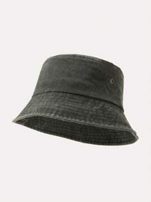 1 pieza Sombrero de cubo de unicolor y transpirable con perforaciones, adecuado para primavera, verano y otoño, sombrero de sol para hombre para uso diario al aire libre. Sombrero de verano adecuado para actividades al aire libre en verano como senderismo y pesca