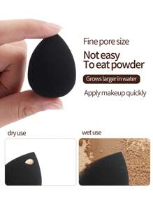 MAANGE 1/2/5/12/13件套化妆工具套装，包含5支双头化妆刷，基础款平头圆头刷，适用于粉底液、粉饼、腮红、眼影、遮瑕膏等；7个化妆粉扑，包括2个美妆蛋、2个三角绒粉扑、3个迷你指套气垫粉扑，打造无瑕妆容，适合旅行、派对补妆等场合。产品名称：化妆刷套装、化妆刷套装、化妆刷套装、完整化妆套装、化妆刷套装、完整化妆套装、化妆刷套装、化妆刷套装、化妆礼品套装、赠品、专业化妆刷、完整化妆套装。 - 黑色 - 查看 11