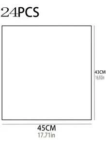 24pcs/12pcs Disposable High Performance Oil Absorbing Odorless Kitchen Cooker Vent Filter Papers, Universal Size With Hook And Loop Adhesive Protective Film