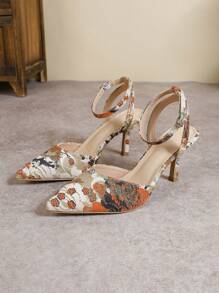 Fall/Winter 2025 Elegant Pointed Toe Skinny High Heel Pumps, Versatile For Dress, Summer Open Back Sandals For Women,Elegant,Party Outfits - Multicolor - View 2