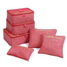 Large Size Travel Organizer 6 Pieces, Portable Suitcase Organizer, Clothes, Shoes, Makeup Bag, Luggage Organizer, Travel Storage Bag