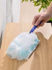 21pcs (20pcs Refill + 1pc Foldable Handle) Static Dust Brush Replacement Heads, Cleaning Brush For Desktop Dust, Crannies And Hair Debris