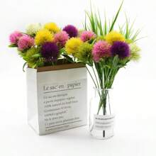 5/10pcs Artificial Plants Dandelion Bouquet Vases For Home Decor Wedding Decorative Fake Flowers Needlework Ornamental Flowerpot