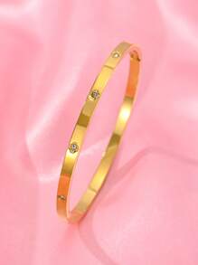 1 stuk moderne minimalistische sieraden van goudmetaal, 18K vacuümplating, langdurig, luxe, geschikt voor geschenken, feesten, stranden en vakanties