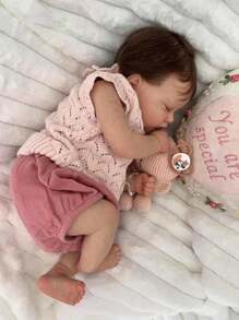 19-Inch Reborn Baby Dolls Girl Lifelike Baby Dolls Realistic Reborn Doll Girl Soft Body Eyes Closed Newborn Real Life Baby