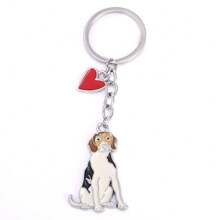 1pc Metal Basset Hound Keychain Dog Keychains For Women Bag Charm Trinket Men Car Key Ring Key Chain Jewelry Gift Animal Charm Car Accessories Backpack For School