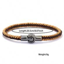 51Luckind Simple Dseign Hand Braided Rope Mixcolor Bracelet Black Magnetic Bracelet For Men Cool Armband Jewelry