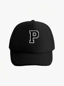 1pc Kid's 26-Letter Baseball Hat, Fashionable And Versatile Mesh Breathable Sun Hat, Suitable For Daily Outings In Spring And Summer, Suitable For Use As A Gift