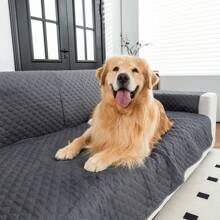 1pc Anti-Slip Ultrasonic Seat Cushion Protector, Furniture Covers, Sofa Cover Set, Fits All Sofa Types And Machine Washable - Dark Grey - View 9