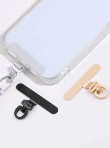 Phone Tether Tab,360° Rotatable Ultra-Thin 0.2mm Bending Design Universal Stainless Steel Phone Lanyard Metal Patch