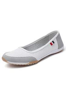 Zapatos planos casuales para mujer, cómodos con suela blanda y talla grande, best-sellers de loafers transpirables y antideslizantes, nuevos zapatos de caminar cómodos de unicolor para primavera/verano