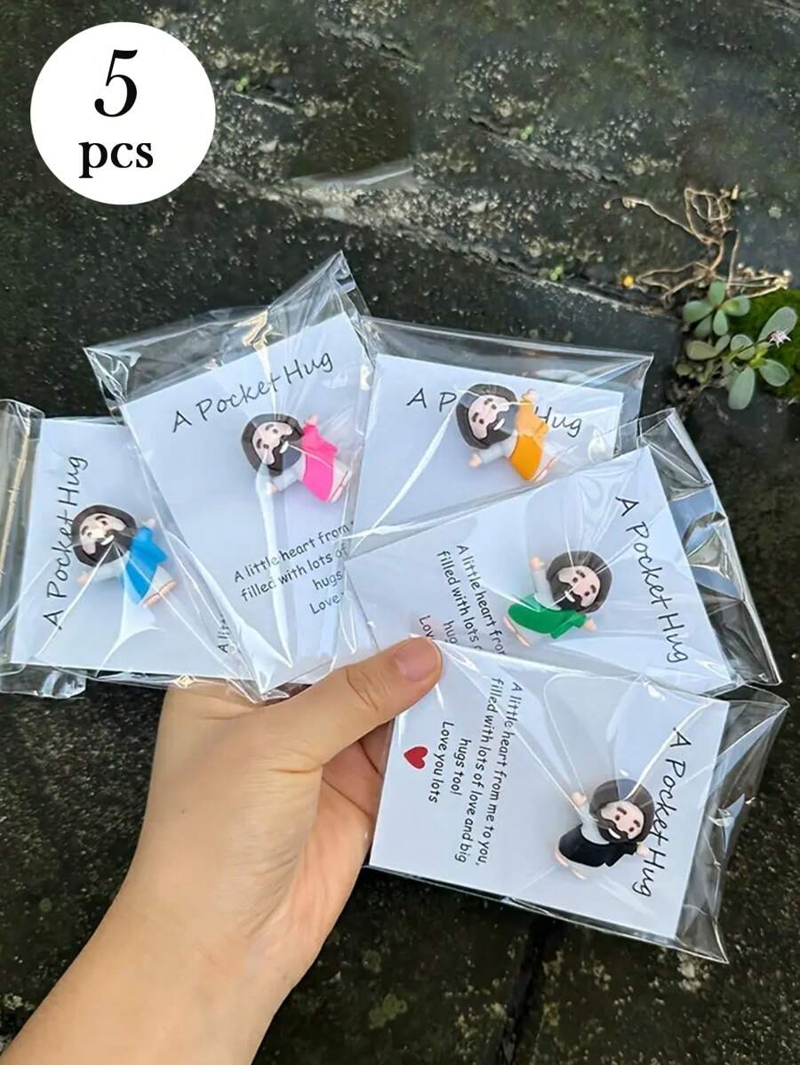 Creative Cute Silicone Mini Jesus Figurine Decor, Can Be Used As , Pocket Hugs, Positive Energy Holiday Gift Mother's Day Graduation
