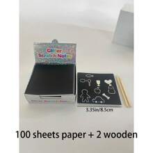 10pcs 20pcs 50pcs 100pcs DIY Scratch Paper Art Set Square Rainbow Magic Scratch Paper Drawing Card Notes For Children Party Supplies Home Decoration Black Scratch It Off Art Crafts Kits With Wooden Stylus For Teenager Halloween Christmas Birthday Gift Decorate Party Favor Game Project Kit Thank-You Card Handmade Relieve Stress