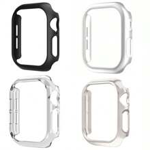 4pcs Hard PC Case Compatible With Apple Watch 46mm 42mm 45mm 41mm 40mm 44mm Matte Bumper Protective Case Frame For IWatch10 9 SE 8 7 6 5 4 3 2 1