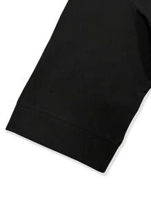 Bluză Femei Culoare Solidă Gât Rotund cu tiv Asimetric Pentru Primăvara/Vara