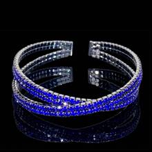 1pc Luxurious Intersected Synthetic Zirconia Bracelet, High-End Accessory Suitable For Gift, Daily Wear, Party, Wedding Occasions - Silver-red - View 28