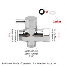 1 件黑色或镀铬 G1/2 英寸和 G7/8 英寸三通 T 型淋浴喷头分流阀适配器转换器浴室配件