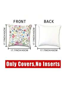 Colorful Flowers Pattern Throw Pillow Case, Spring/Summer Theme SoftCushion Cover For Home Decor, Easy To Clean, For Sofa, Outdoor, Terrace Tables, Chairs, And Cushions Decoration, Country Style