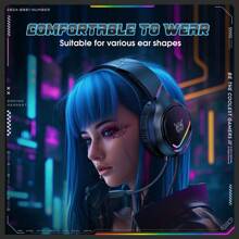 ONIKUMA X31 黑色专业游戏耳机有线降噪电竞游戏耳机运动耳机 - 黑色贈送耳機支架 - 查看 7