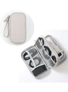 1pc Portable Travel Electronics Organizer Bag, Suitable For Storing Smartphone Cables, Hard Drives, Power Banks, Headphones, Chargers, Phone Cases, Wireless Earbuds, Bluetooth Headsets, Earphones, Great For Business Travel, School, College, Office, School Supplies, Back To School, University Students - Multicolor - View 14