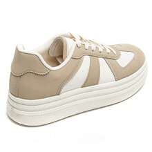 Fashionable Versatile Contrast Color Block Thick Sole Casual Shoes - Khaki - View 5