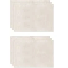 4pcs/6pcs Blank Linen Placemats - Washable DIY Heat-Resistant & Stain-Resistant Fabric Placemats, No Power Needed, Suitable For Restaurants, Weddings, Parties And Home Decor