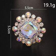 LuxstyWear New Arrival Premium Oversized Rhinestone Adjustable Ring, Colorful Square-Shaped Diamond Fashion Ring For Women