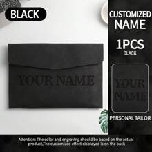 Customized Personalized File Folder A4 Magnetic File Bag, Waterproof PU Leather Document Organizer, Birthday/Christmas Gift Customization, Large Capacity Business Office Filing Bag, Exam Stationery Supplies,Back To School,School Supplies